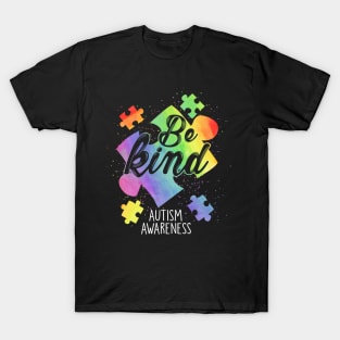 Be kind autism awareness puzzle piece T-Shirt